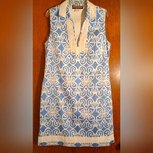 NWOT Vineyard Vines Shell Lattice Print Shift Tunic Dress